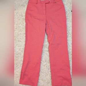 NWT Hugo Boss Womens Tatiani Slim Ponte Pink Trouser Trendy Summer Pants Size 6